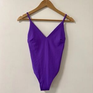 Lululemon V Neck Ribbed One Piece Swimsuit
